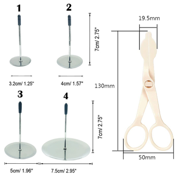 Set de decorare a torturilor, 5 piese: unghii pentru flori, foarfecă pentru tort și ustensile de decorare