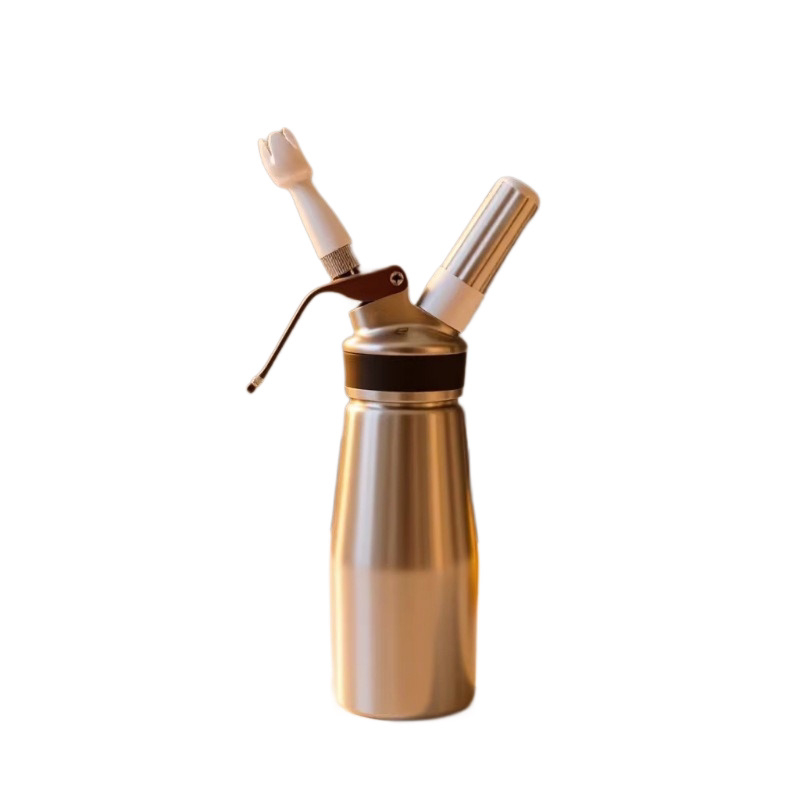 Whipper crem din aluminiu 500-1000 ml, cu pompă de aer pentru frișcă, design minimalist modern pentru decorare