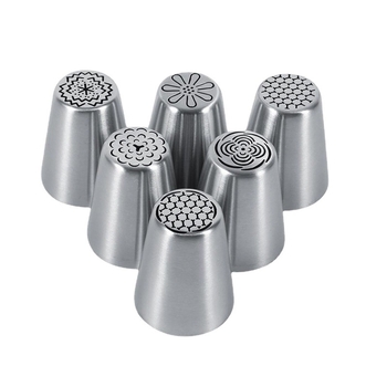 Set de 6 duze din oțel inoxidabil pentru decorarea prăjiturilor