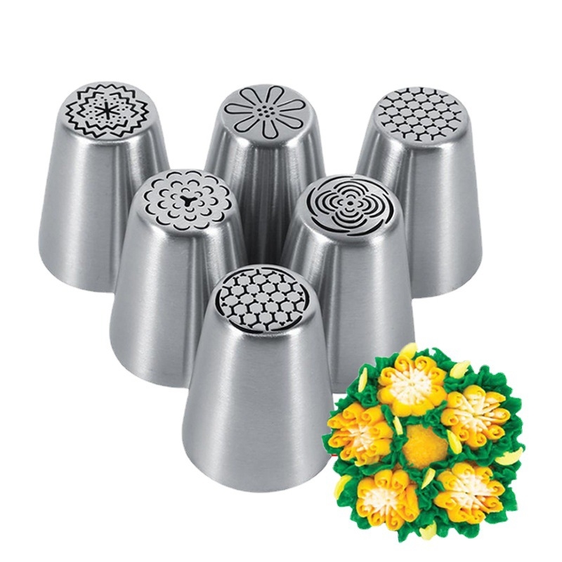 Set de 6 duze din oțel inoxidabil pentru decorarea prăjiturilor