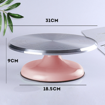 Tavă rotativă pentru decorarea prăjiturilor, din aliaj de aluminiu, unealtă pentru cofetărie de casă