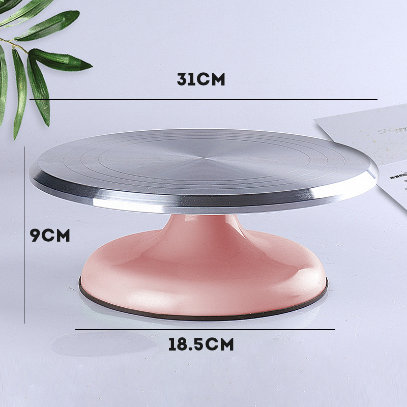 Tavă rotativă pentru decorarea prăjiturilor, din aliaj de aluminiu, unealtă pentru cofetărie de casă