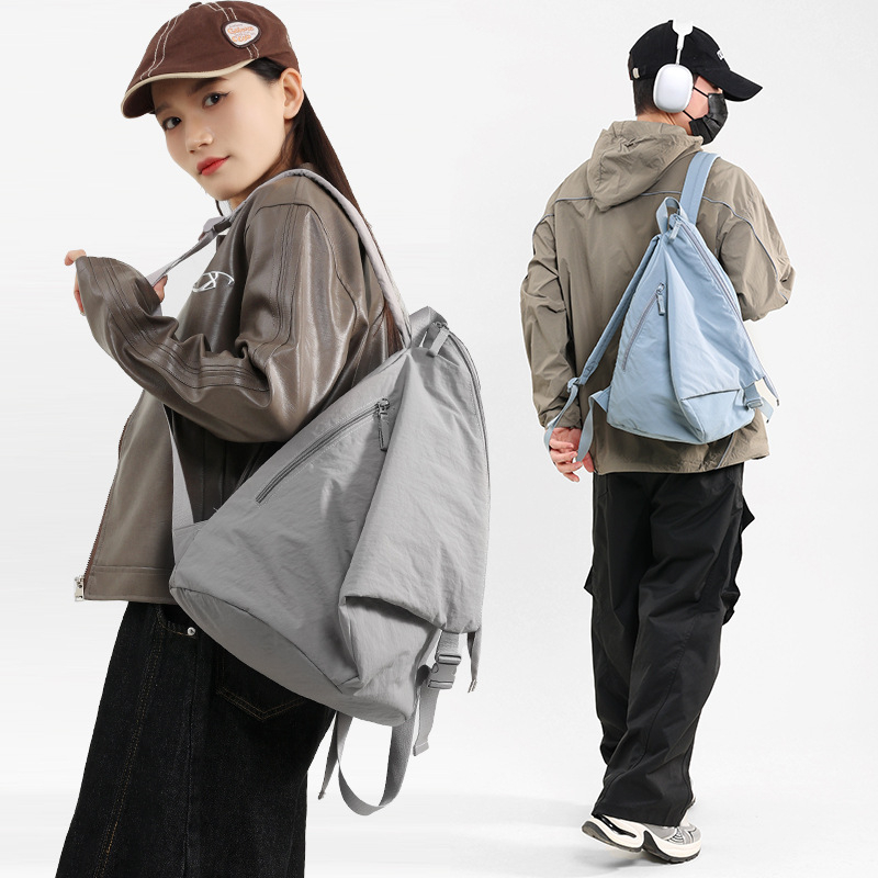 Unisex ruksak od ispranog platna, japansko-korejskog stila, jednobojan, vintage tekstura, velika kapacitet, školski ruksak