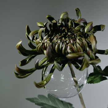 Floare artificială de crizantemă, mare, realistă, pentru decor de interior