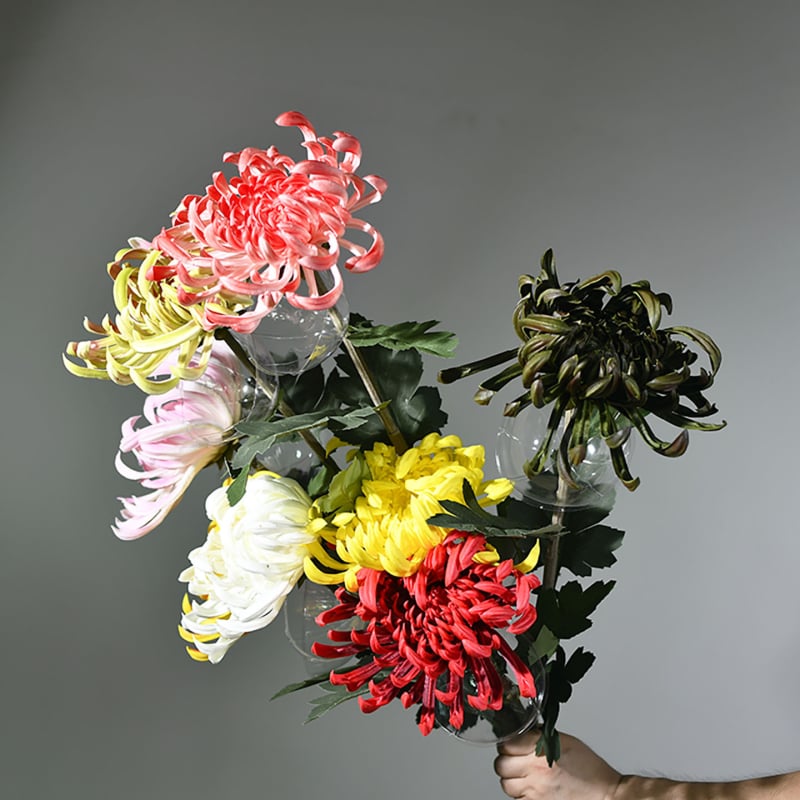 Floare artificială de crizantemă, mare, realistă, pentru decor de interior