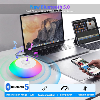 Boxă Bluetooth cu iluminare ambientală RGB, lampă plutitoare pentru exterior, rezistentă la apă, încărcabilă