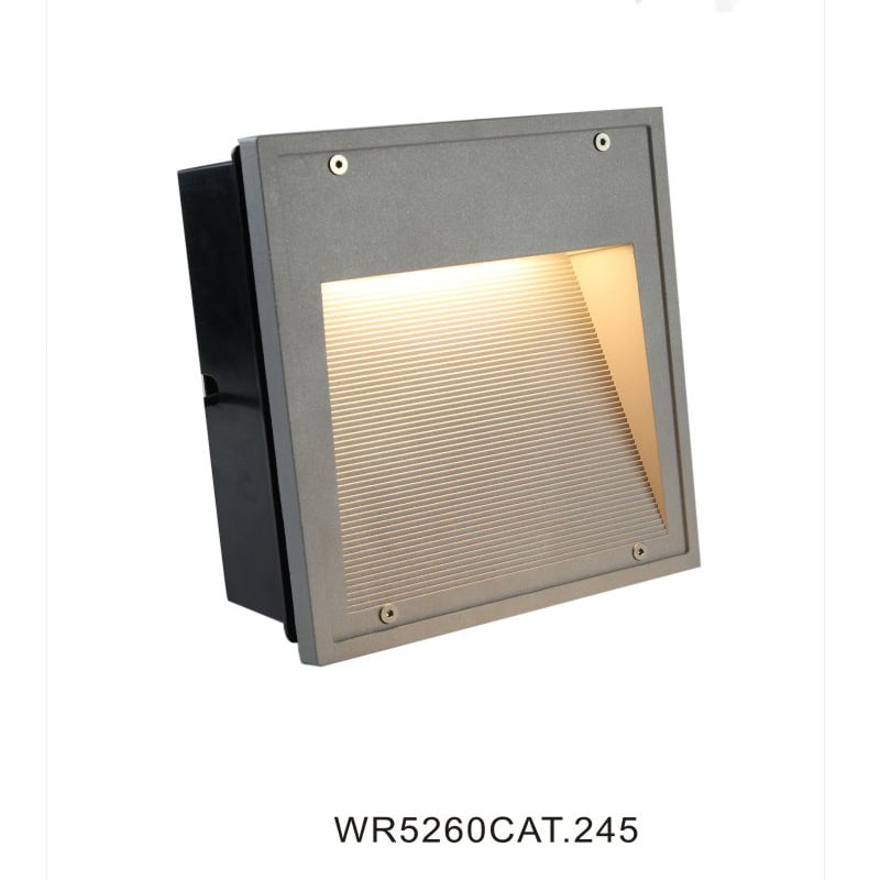 LED exterior încastrat, lumină pătrată pentru hol și trepte, IP65, senzor de mișcare, 48 LED, 3000K, 960 lm