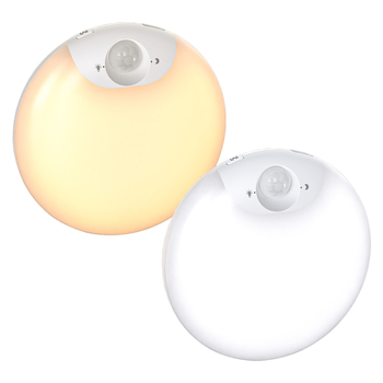 Lampa de noapte LED fără fir cu senzor de mișcare, pentru lângă pat, baie, hol și dulap, compactă și reîncărcabilă
