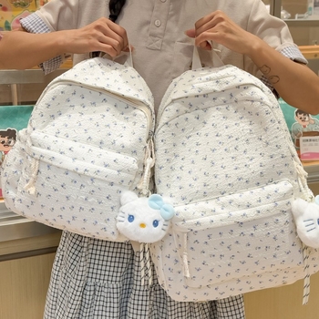 Novi ruksak s cvjetnim uzorkom u japanskom stilu za žene, svjež i svestran, casual putni ruksak