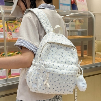 Novi ruksak s cvjetnim uzorkom u japanskom stilu za žene, svjež i svestran, casual putni ruksak