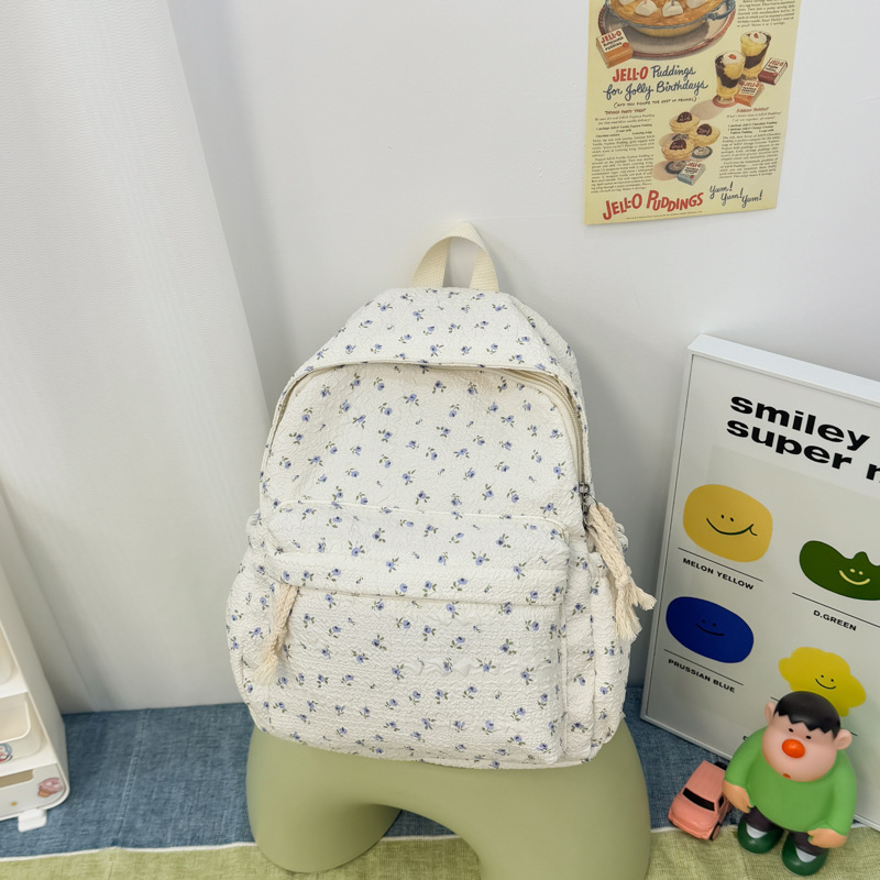 Novi ruksak s cvjetnim uzorkom u japanskom stilu za žene, svjež i svestran, casual putni ruksak