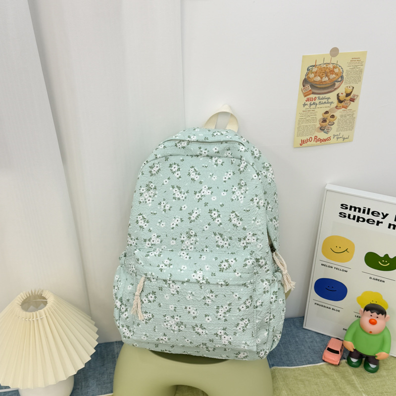 Novi ruksak s cvjetnim uzorkom u japanskom stilu za žene, svjež i svestran, casual putni ruksak