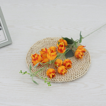 Orhidee Phalaenopsis cu 7 culori, flori artificiale din satin pentru decorul nunții