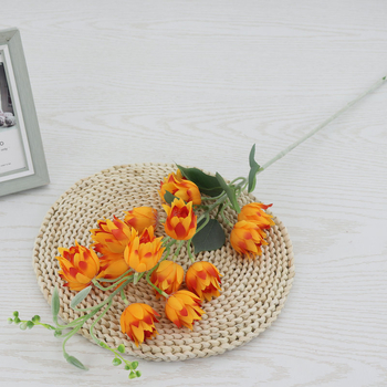 Orhidee Phalaenopsis cu 7 culori, flori artificiale din satin pentru decorul nunții