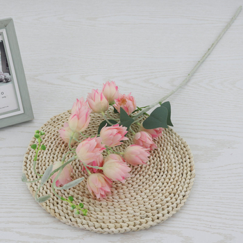 Orhidee Phalaenopsis cu 7 culori, flori artificiale din satin pentru decorul nunții