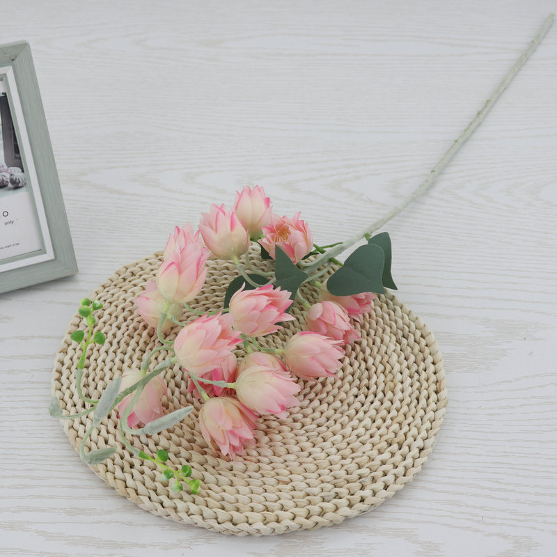 Orhidee Phalaenopsis cu 7 culori, flori artificiale din satin pentru decorul nunții