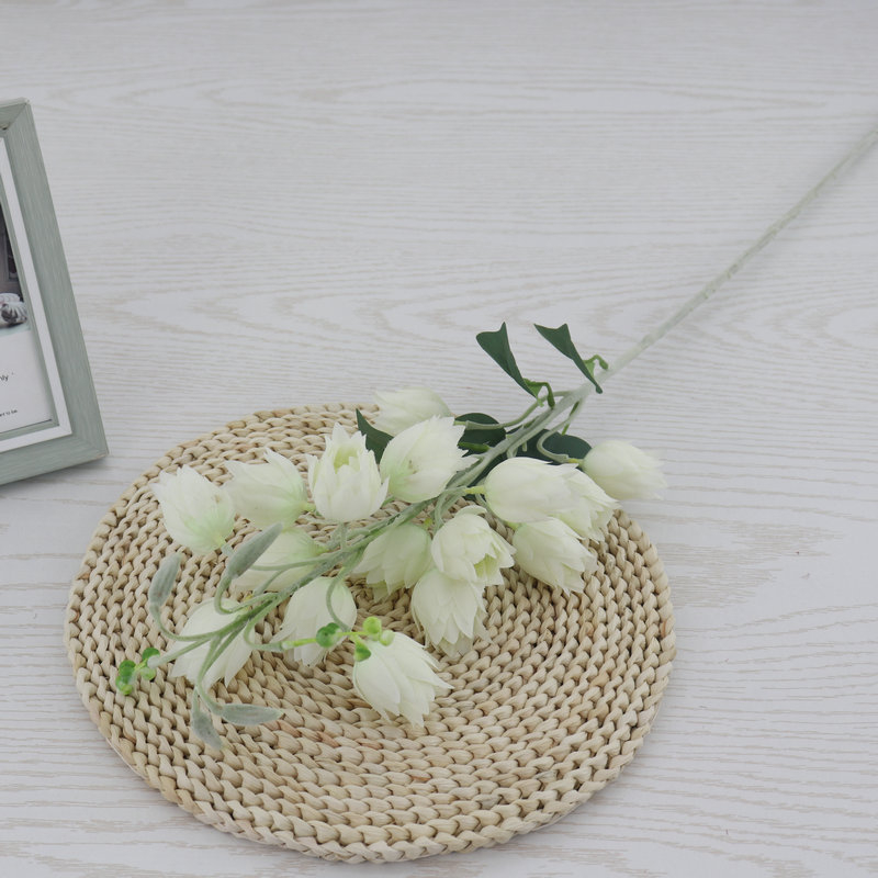 Orhidee Phalaenopsis cu 7 culori, flori artificiale din satin pentru decorul nunții