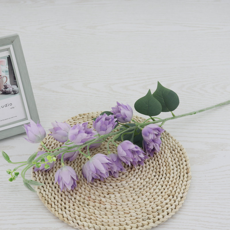 Orhidee Phalaenopsis cu 7 culori, flori artificiale din satin pentru decorul nunții