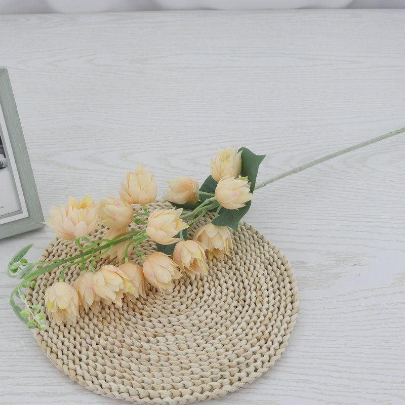 Orhidee Phalaenopsis cu 7 culori, flori artificiale din satin pentru decorul nunții