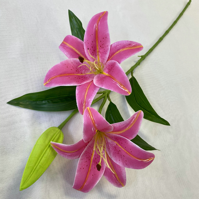 3D2 crin cu un mugur – crin artificial realist pentru nunți și decor de casă