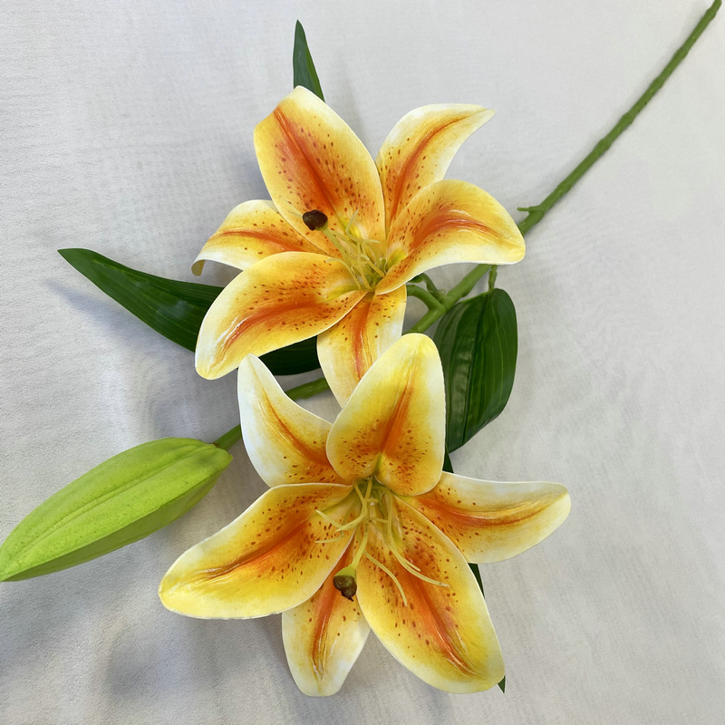 3D2 crin cu un mugur – crin artificial realist pentru nunți și decor de casă