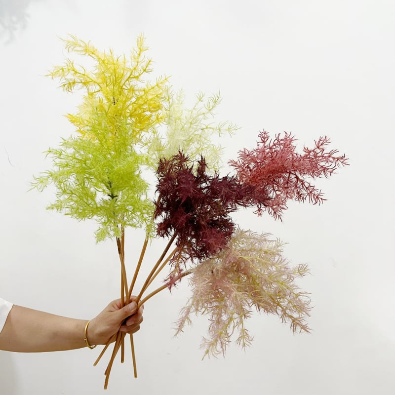 Flori artificiale Cotinus coggygria cu efect ceață, pentru decor de nuntă și aranjament floral în stil natural