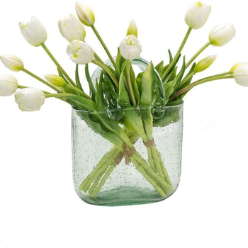 Buchet cu tulipani PU artificiale pentru decor interior, flori moi din cauciuc, buchet ținut în mână