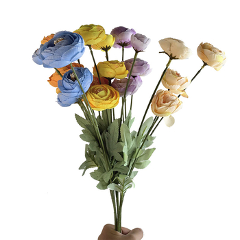 4 trandafiri ceai din mătase - flori artificiale pentru decor acasă, decor masă, recuzită pentru fotografii, flori din plastic pentru sală de nuntă