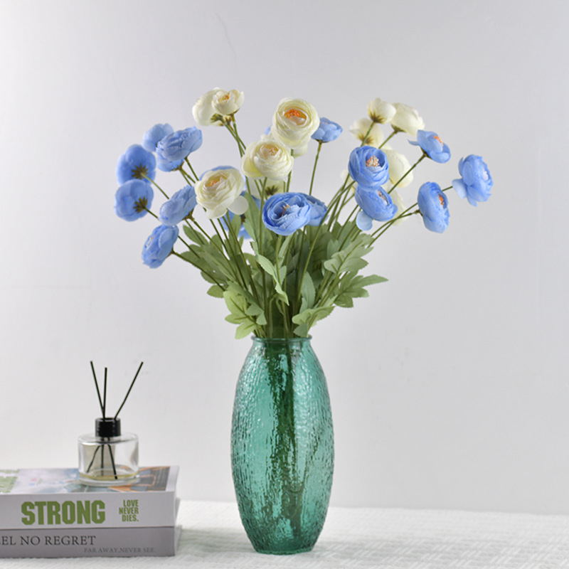4 trandafiri ceai din mătase - flori artificiale pentru decor acasă, decor masă, recuzită pentru fotografii, flori din plastic pentru sală de nuntă