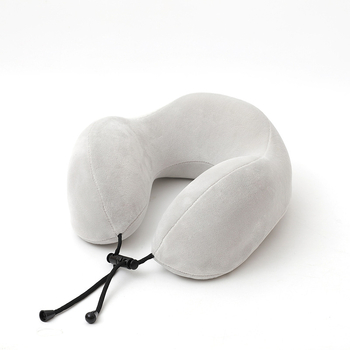 Pernă de gât în formă U, memory foam, pentru călătorii lungi: zboruri, trenuri sau mașini, husă Crystal Velvet