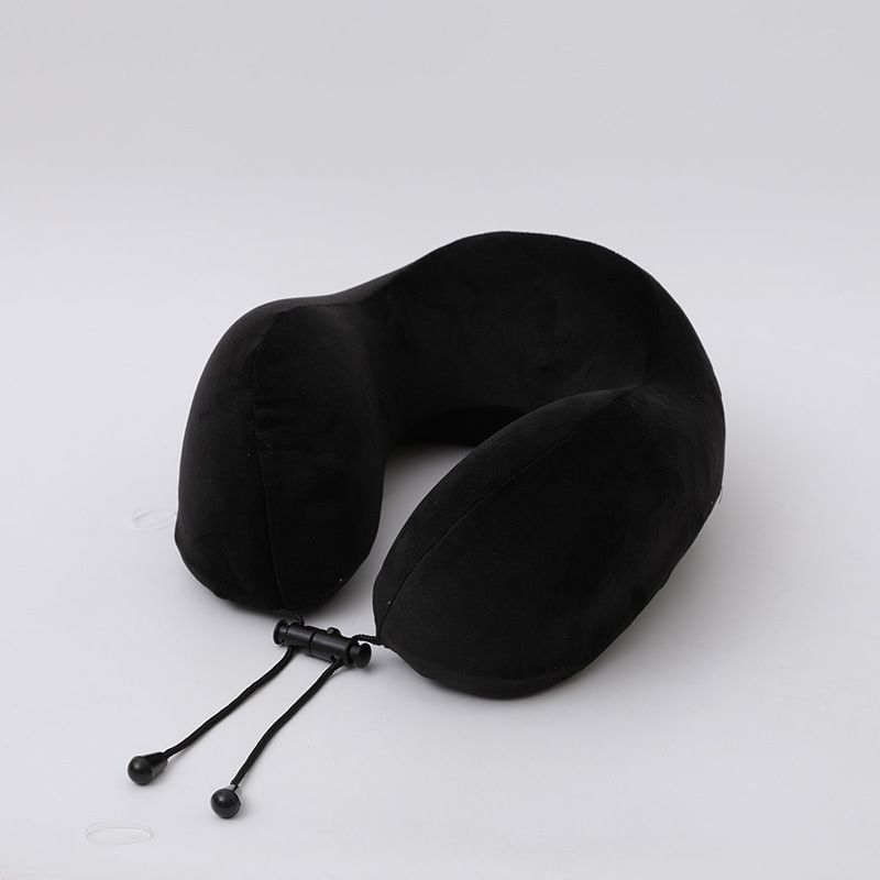 Pernă de gât în formă U, memory foam, pentru călătorii lungi: zboruri, trenuri sau mașini, husă Crystal Velvet
