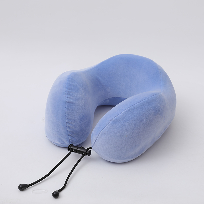 Pernă de gât în formă U, memory foam, pentru călătorii lungi: zboruri, trenuri sau mașini, husă Crystal Velvet
