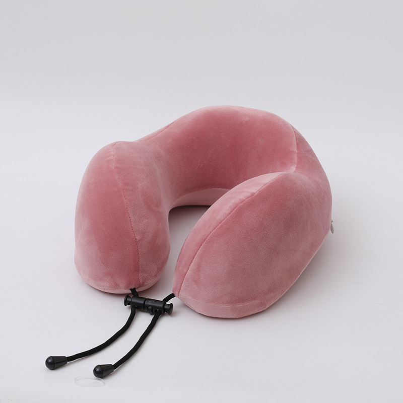 Pernă de gât în formă U, memory foam, pentru călătorii lungi: zboruri, trenuri sau mașini, husă Crystal Velvet