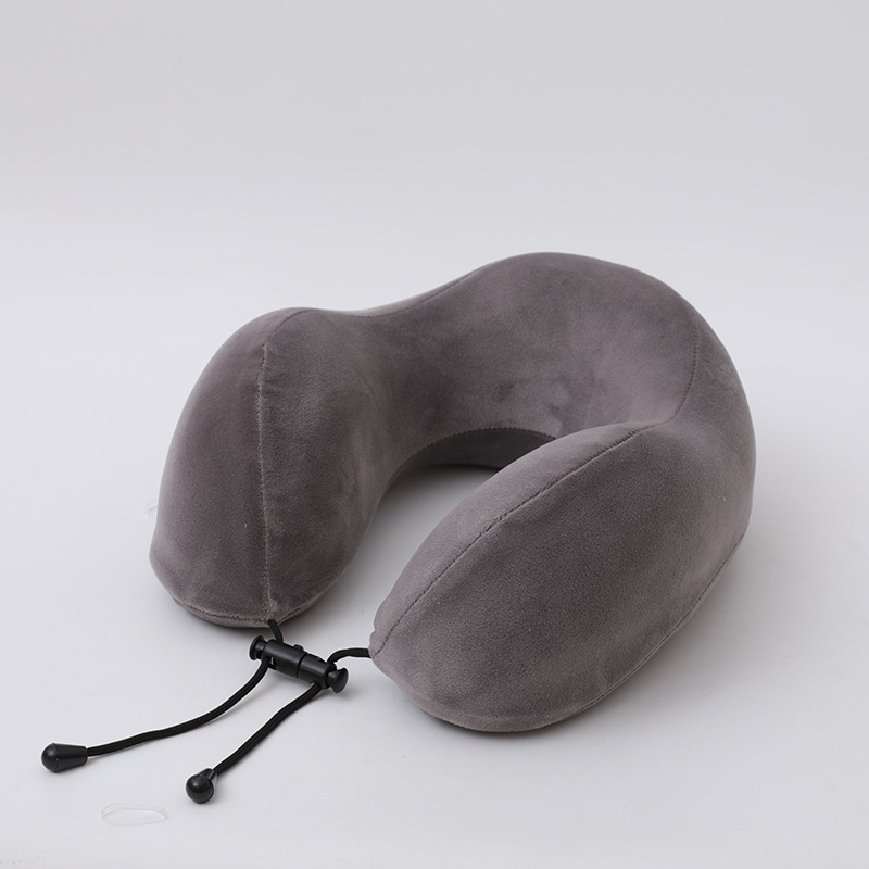 Pernă de gât în formă U, memory foam, pentru călătorii lungi: zboruri, trenuri sau mașini, husă Crystal Velvet