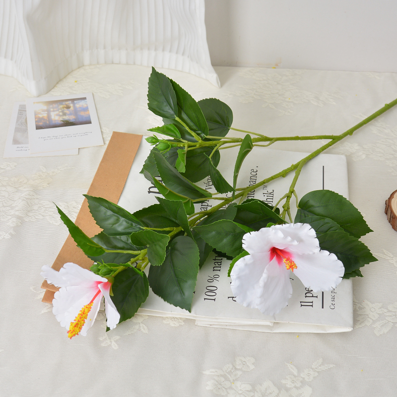 Flori de mătase Hibiscus și orchidă Oncidium pentru nunți, decor pentru casă și hotel