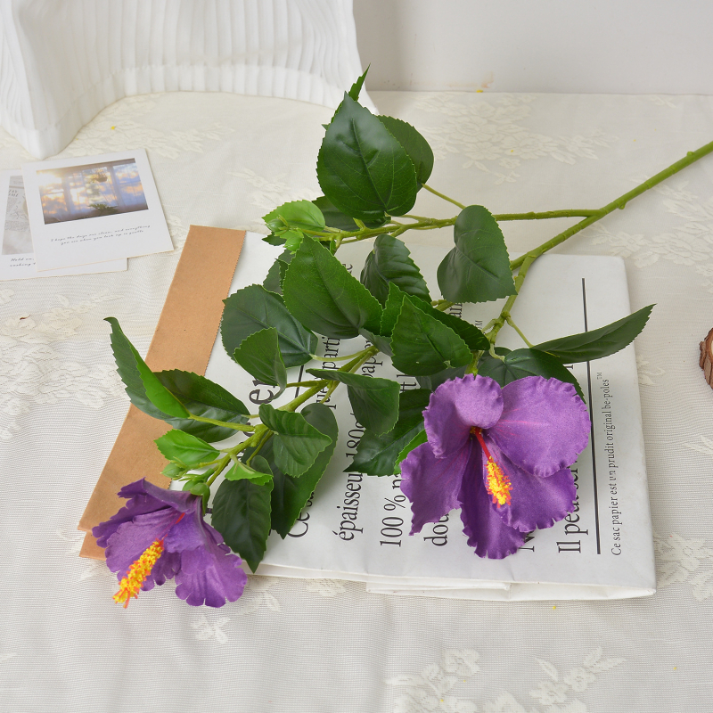 Flori de mătase Hibiscus și orchidă Oncidium pentru nunți, decor pentru casă și hotel
