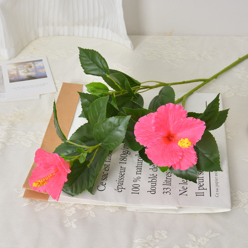 Flori de mătase Hibiscus și orchidă Oncidium pentru nunți, decor pentru casă și hotel