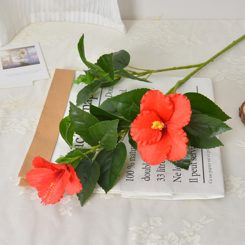 Flori de mătase Hibiscus și orchidă Oncidium pentru nunți, decor pentru casă și hotel