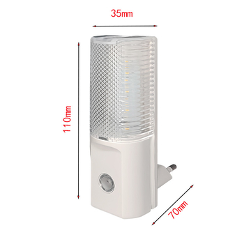 Lumină de noapte LED cu senzor de lumină, priză UE 220V, rezistentă la foc, anti-strălucire, design geometric 3D modern