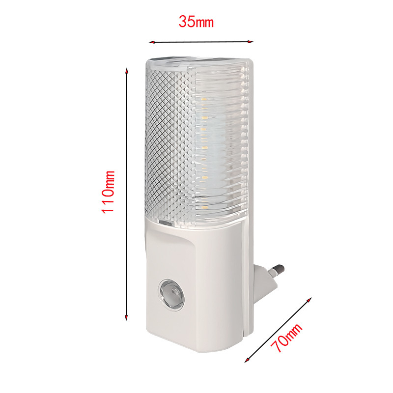 Lumină de noapte LED cu senzor de lumină, priză UE 220V, rezistentă la foc, anti-strălucire, design geometric 3D modern