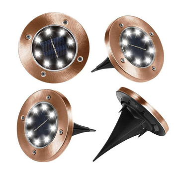 Lampă solară îngropată din cupru, LED-uri (8, 12, 16 sau 20 LED)