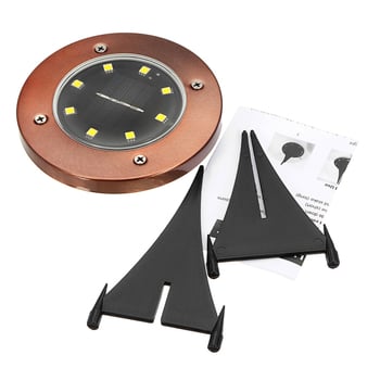 Lampă solară îngropată din cupru, LED-uri (8, 12, 16 sau 20 LED)