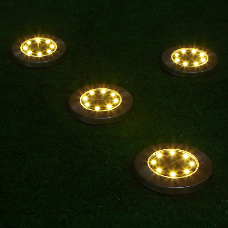 Lampă solară îngropată din cupru, LED-uri (8, 12, 16 sau 20 LED)