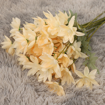 Flori mari de mătase pentru decor de nuntă: floare de foc și lotus de zăpadă, înălțime 30–100 cm