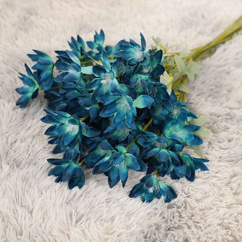 Flori mari de mătase pentru decor de nuntă: floare de foc și lotus de zăpadă, înălțime 30–100 cm