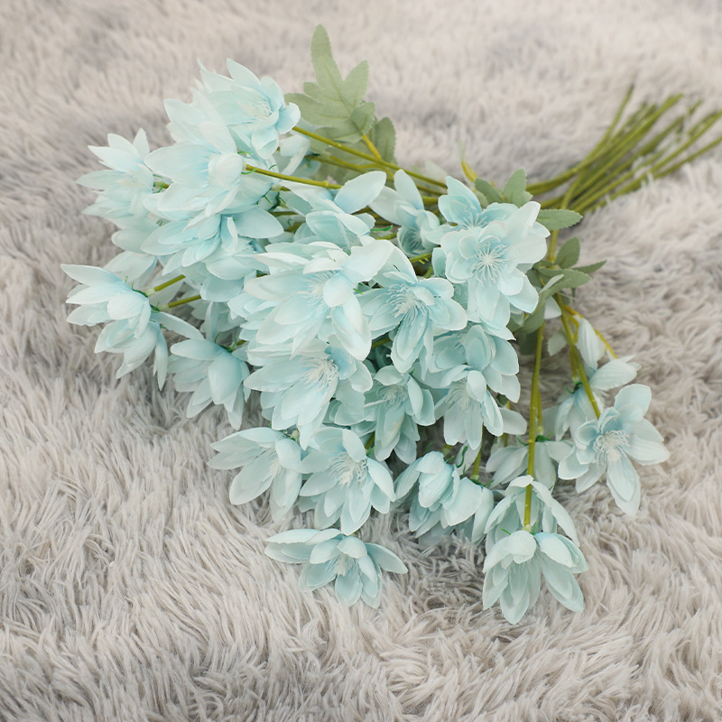Flori mari de mătase pentru decor de nuntă: floare de foc și lotus de zăpadă, înălțime 30–100 cm