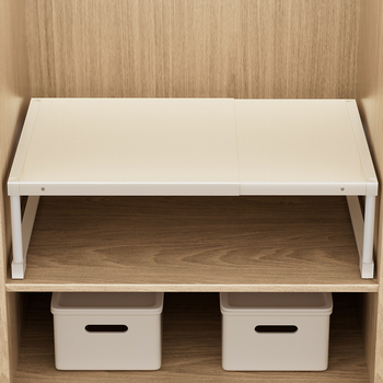 Raft divizor telescopic pentru garderobă, suport din fier – spațiu de depozitare interior