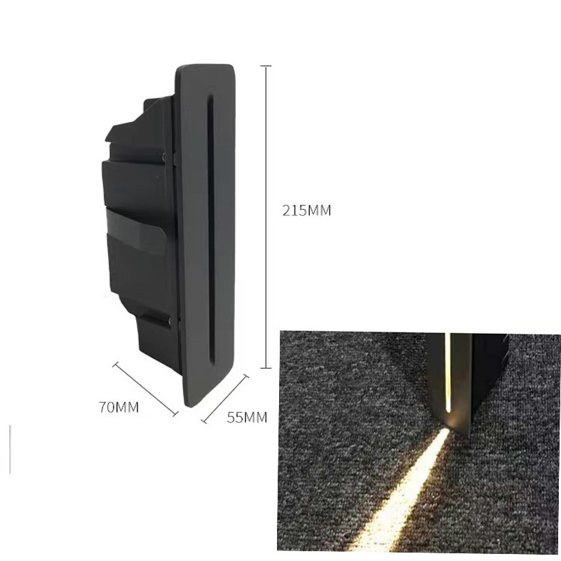 LED exterior pentru trepte cu iluminare de perete — set cu carcasă din aluminiu