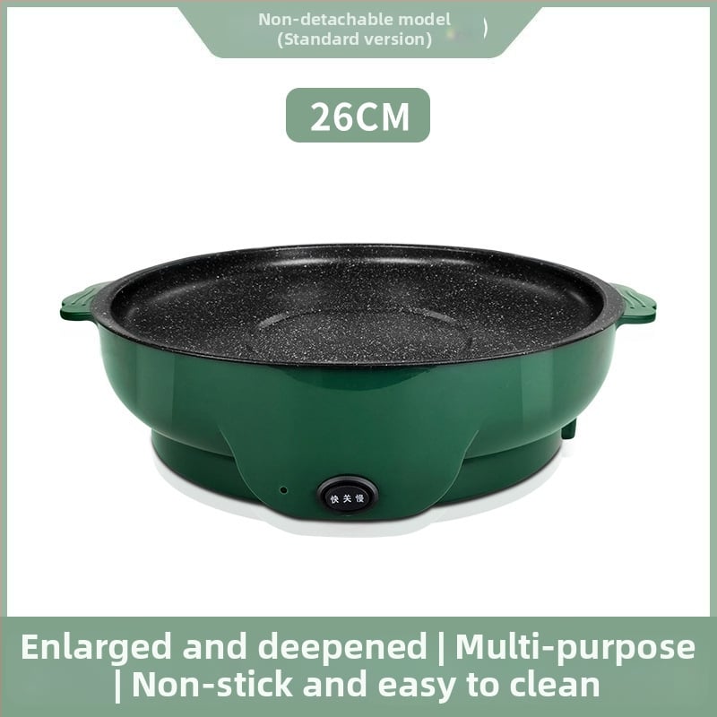 Elektrická gril panvica pre domáce použitie, BBQ panvica, bezdymové grilovanie, vyprážanie a opekanie – priemer 22/26/30 cm
