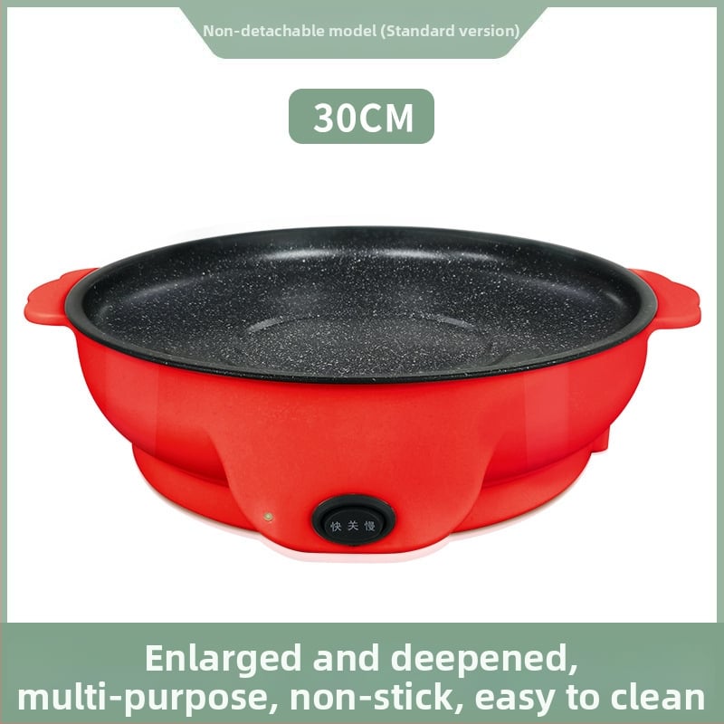Elektrická gril panvica pre domáce použitie, BBQ panvica, bezdymové grilovanie, vyprážanie a opekanie – priemer 22/26/30 cm